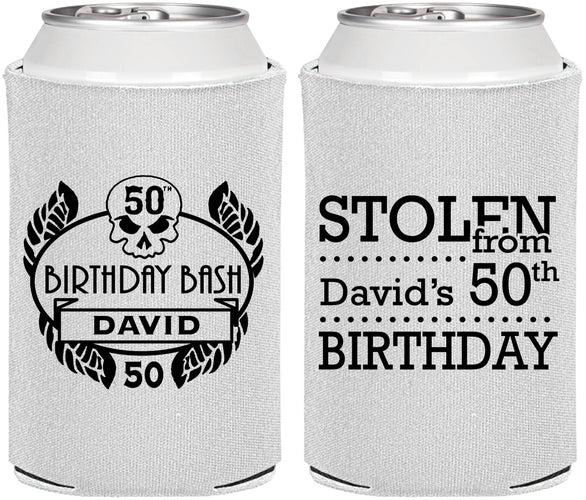 Personalized Birthday Can Coolers - 50th | 20068