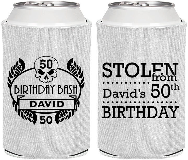 Personalized Birthday Can Coolers - 50th | 20068
