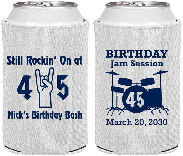 Personalized Birthday Can Coolers - 45th Jam Session | 20069