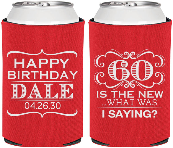 Personalized Birthday Can Coolers - 60th | 20070