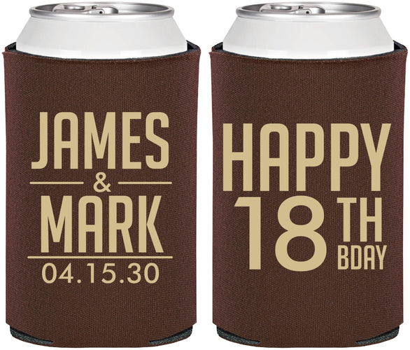 Personalized Birthday Can Coolers - 18th | 20074