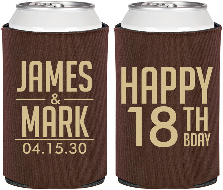 Personalized Birthday Can Coolers - 18th | 20074