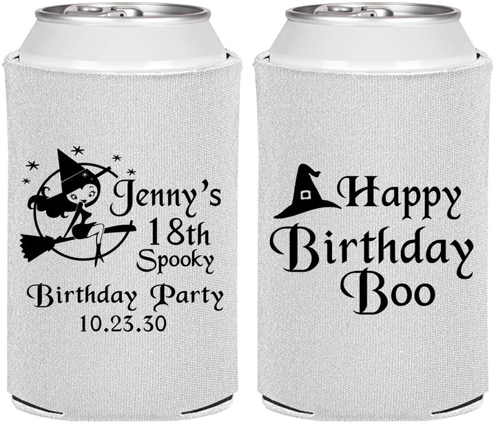 Personalized Birthday Can Coolers - 18th Halloween | 20081