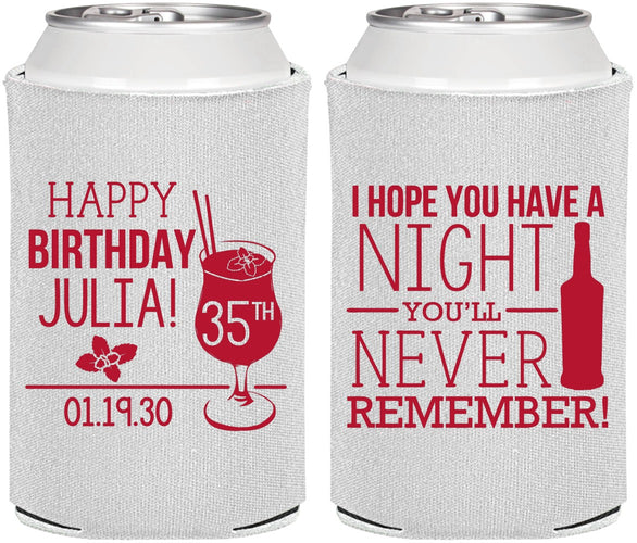 Personalized Birthday Can Coolers - 35th | 20092