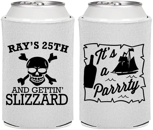 Personalized Birthday Can Coolers - 25th Pirate | 20107