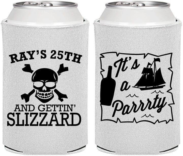 Personalized Birthday Can Coolers - 25th Pirate | 20107
