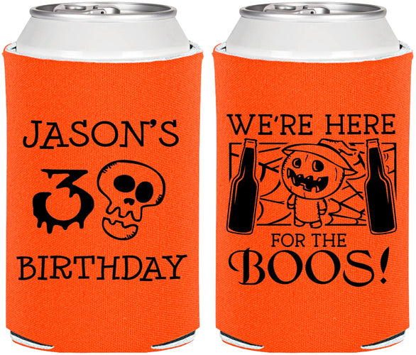 Personalized Birthday Can Coolers - 30th Halloween | 20112