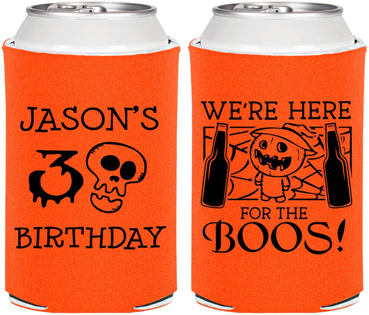 Personalized Birthday Can Coolers - 30th Halloween | 20112