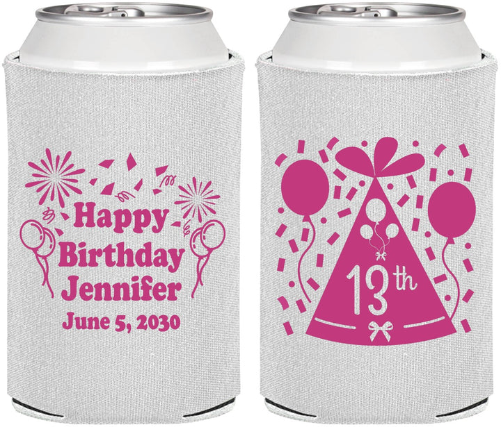 Personalized Birthday Can Coolers - 13th | 20116