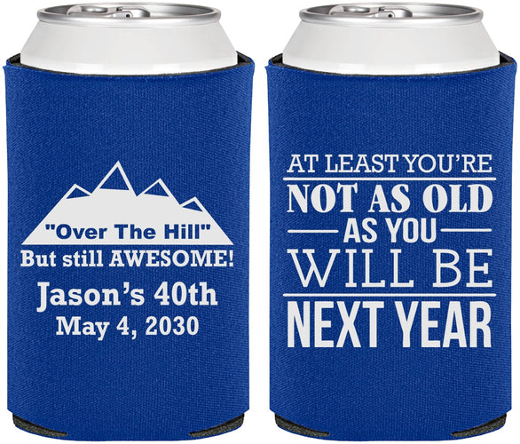 Personalized Birthday Can Coolers - 40th Over The Hill | 20121