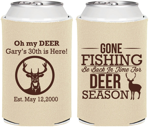 Personalized Birthday Can Coolers - 30th Deer Season | 20129
