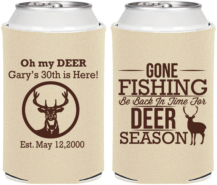 Personalized Birthday Can Coolers - 30th Deer Season | 20129