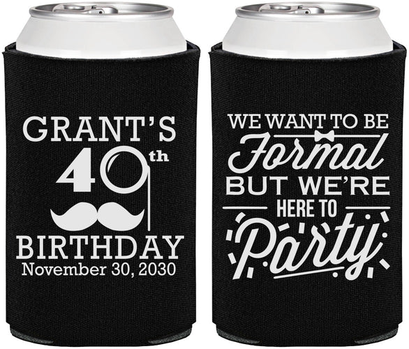 Personalized Birthday Can Coolers - 40th | 20130