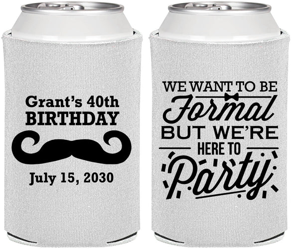 Personalized Birthday Can Coolers - 40th | 20131