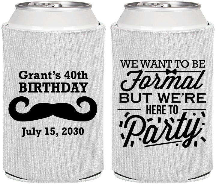 Personalized Birthday Can Coolers - 40th | 20131