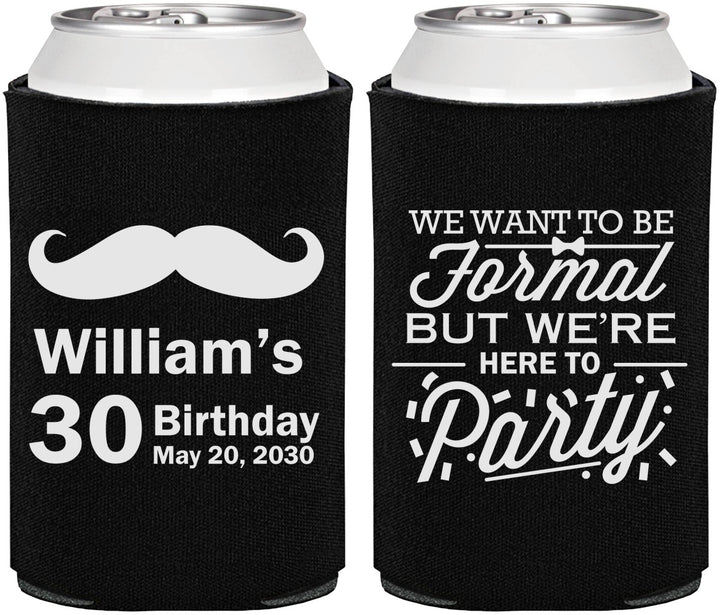 Personalized Birthday Can Coolers - 30th | 20132