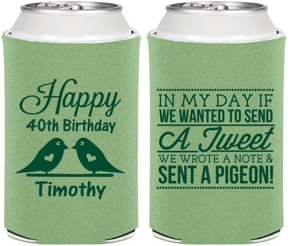 Personalized Birthday Can Coolers - 40th | 20139