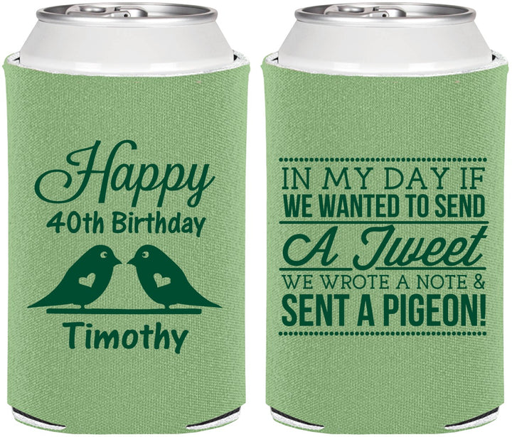 Personalized Birthday Can Coolers - 40th | 20139