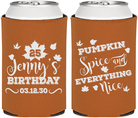 Personalized Birthday Can Coolers - 25th Thanksgiving | 20144