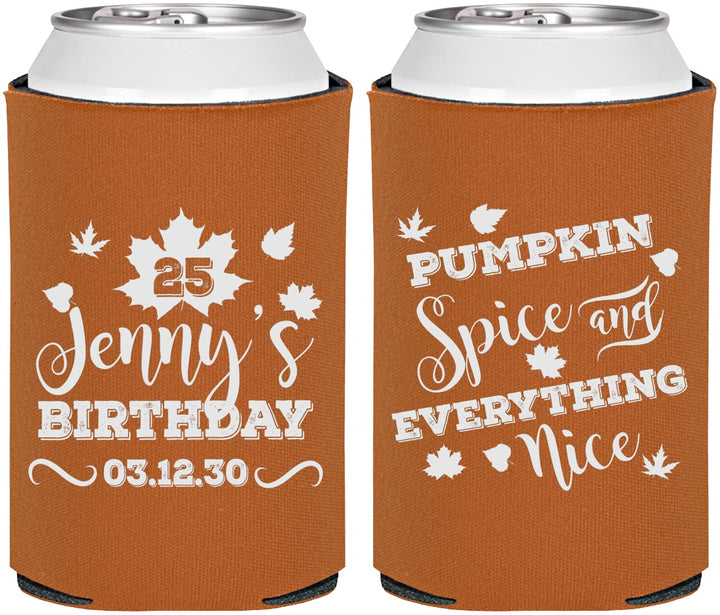 Personalized Birthday Can Coolers - 25th Thanksgiving | 20144