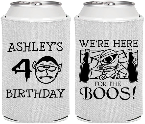 Personalized Birthday Can Coolers - 40th Halloween | 20145