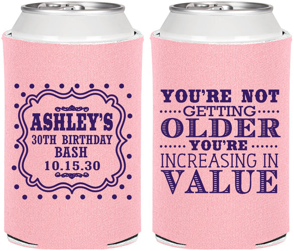 Personalized Birthday Can Coolers - 30th | 20149