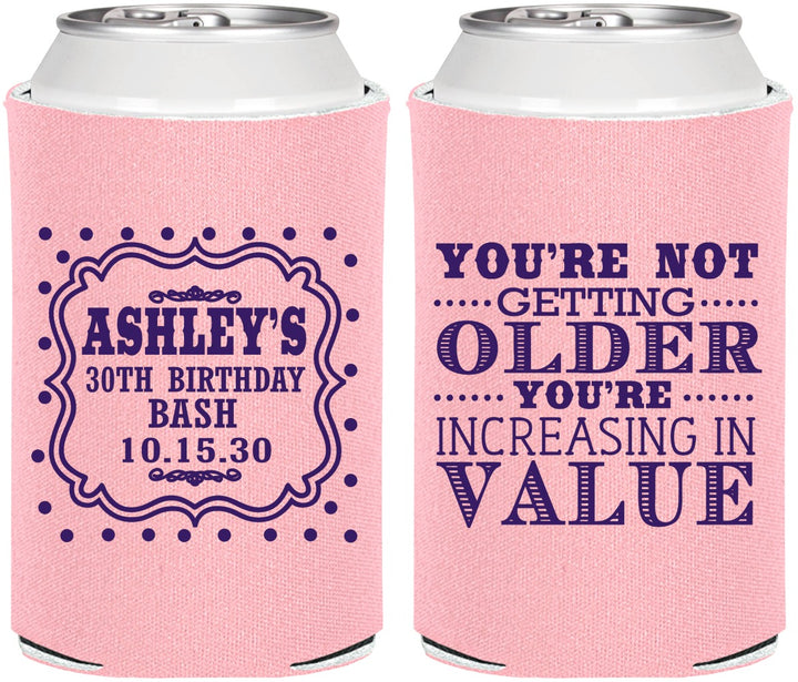 Personalized Birthday Can Coolers - 30th | 20149