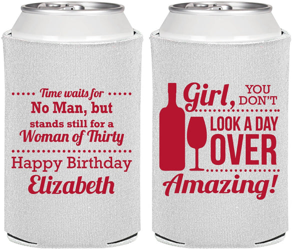 Personalized Birthday Can Coolers - Look A Day Over Amazing | 20150