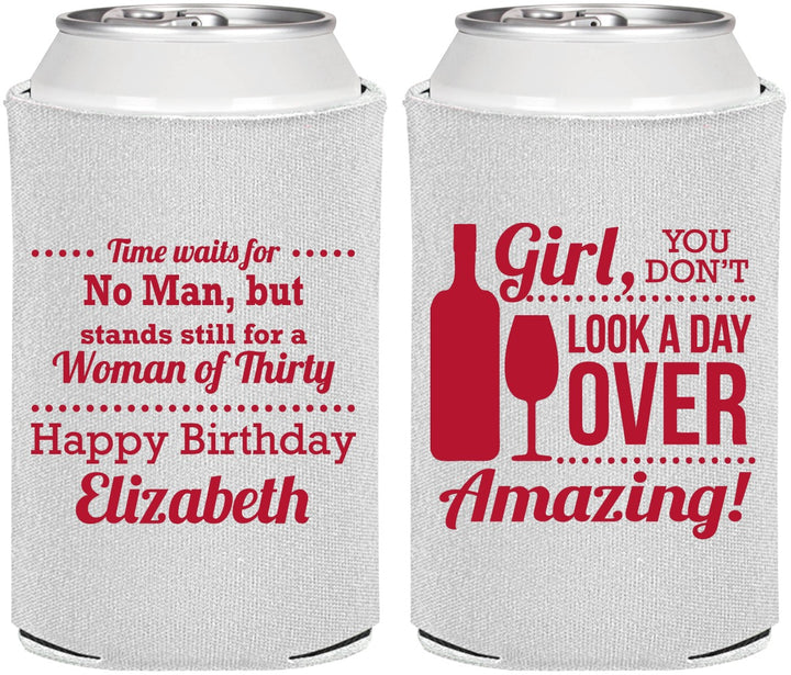 Personalized Birthday Can Coolers - Look A Day Over Amazing | 20150