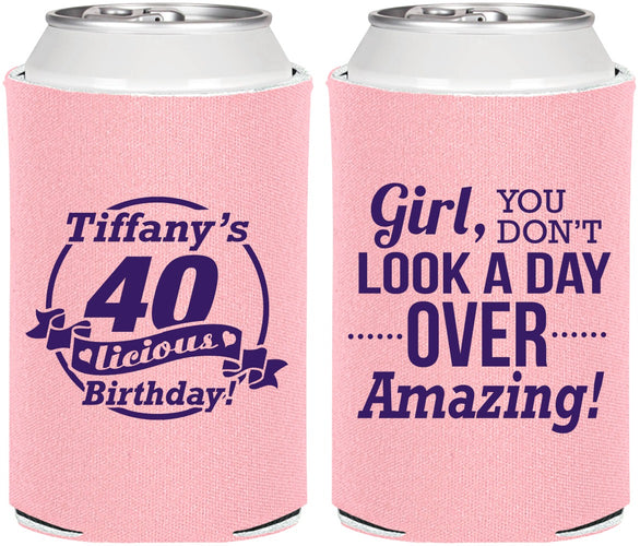 Personalized Birthday Can Coolers - 40th | 20153