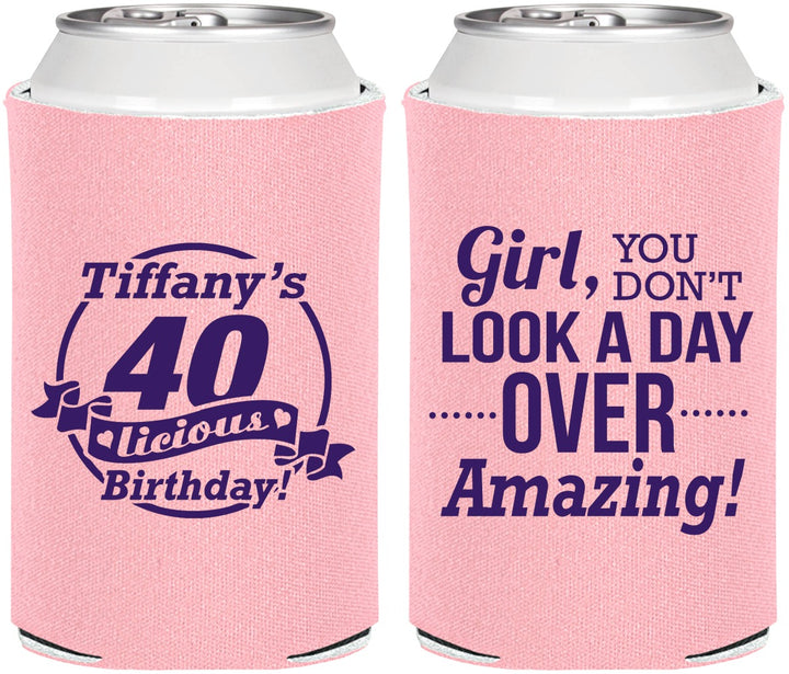 Personalized Birthday Can Coolers - 40th | 20153