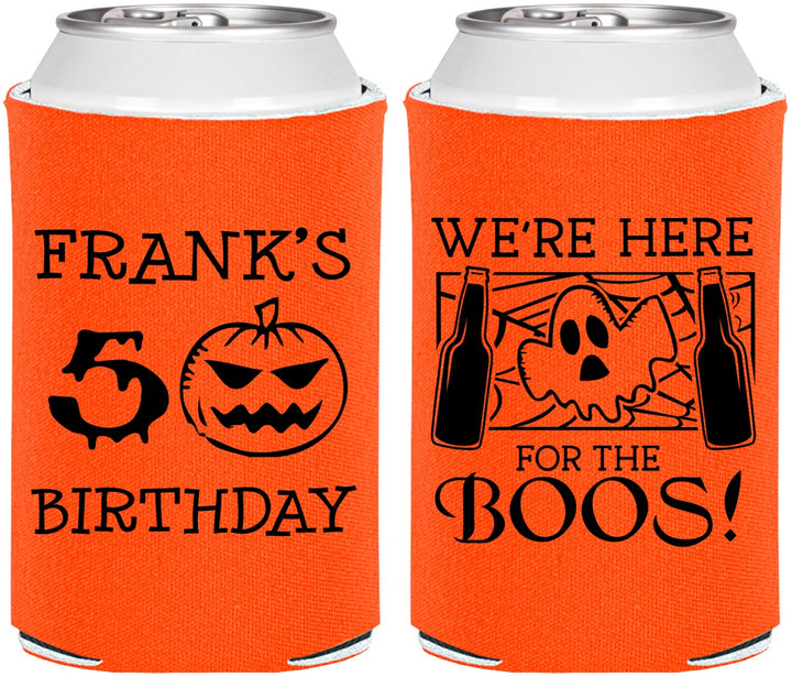 Personalized Birthday Can Coolers - 50th Halloween | 20157
