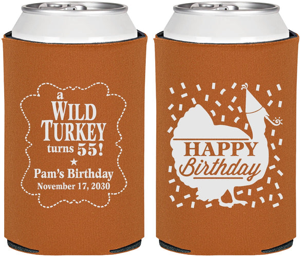 Personalized Birthday Can Coolers - 55th Wild Turkey | 20159