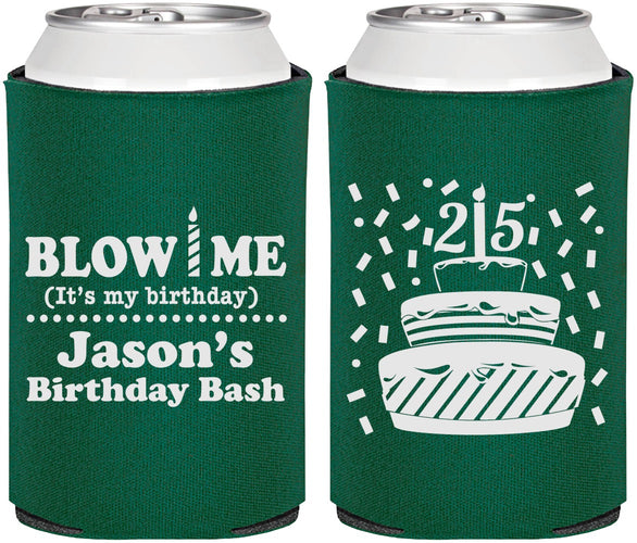 Personalized Birthday Can Coolers - 25th | 20169