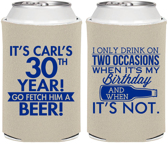 Personalized Birthday Can Coolers - 30th | 20170
