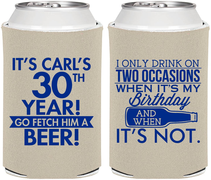Personalized Birthday Can Coolers - 30th | 20170
