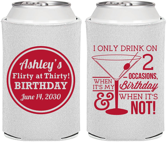 Personalized Birthday Can Coolers - 30th | 20172