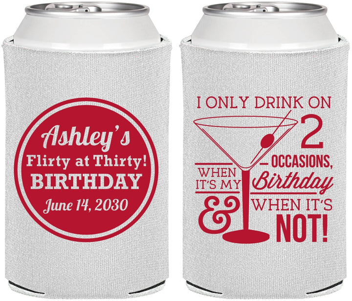 Personalized Birthday Can Coolers - 30th | 20172