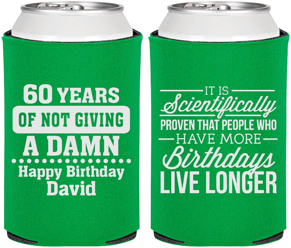 Personalized Birthday Can Coolers - 60th | 20180