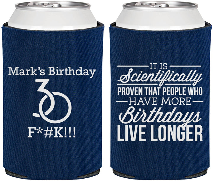 Personalized Birthday Can Coolers - 30th | 20181