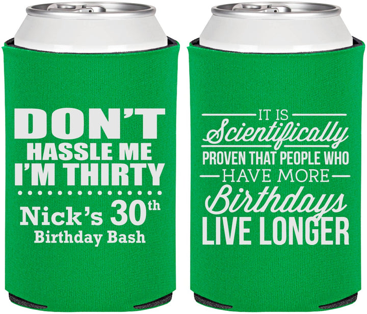 Personalized Birthday Can Coolers - 30th | 20182