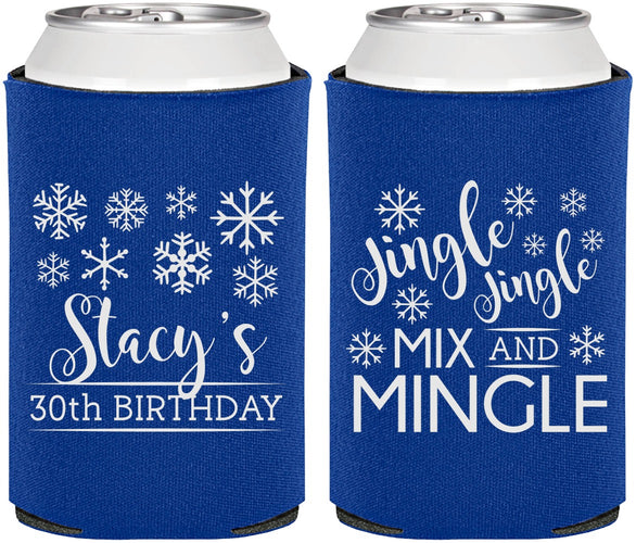 Personalized Birthday Can Coolers - 30th Christmas | 20188