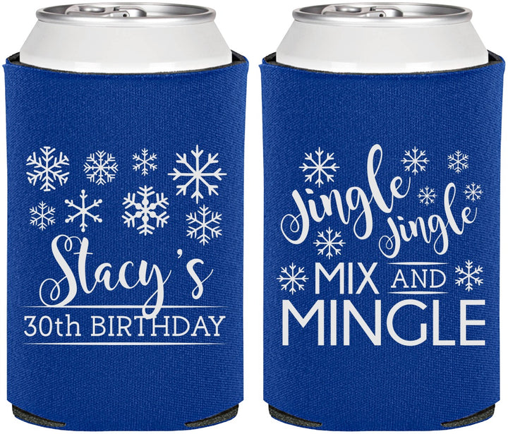 Personalized Birthday Can Coolers - 30th Christmas | 20188