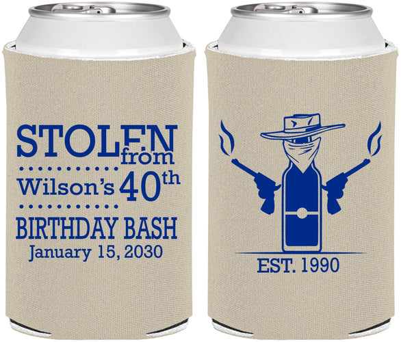 Personalized Birthday Can Coolers - 40th | 20193
