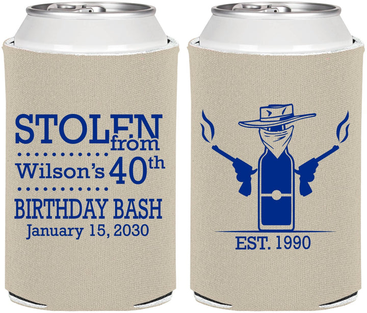Personalized Birthday Can Coolers - 40th | 20193