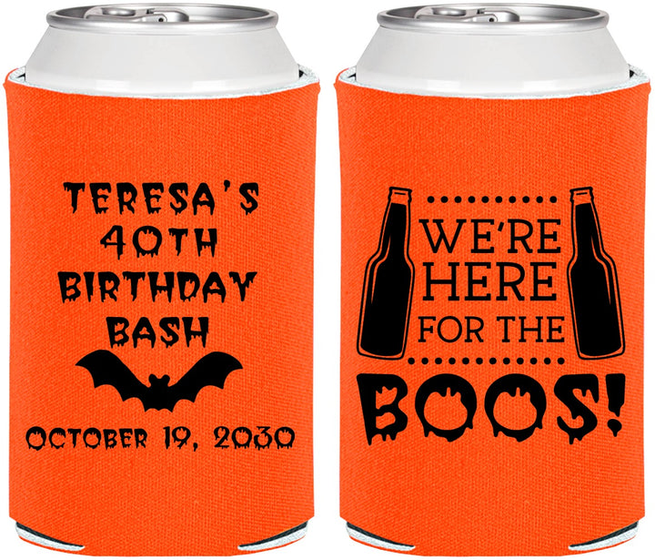 Personalized Birthday Can Coolers - 40th Halloween | 20198