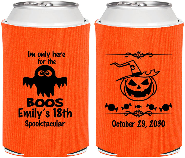 Personalized Birthday Can Coolers - 18th Halloween | 20199