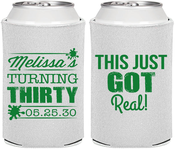 Personalized Birthday Can Coolers - 30th | 20213