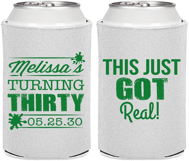 Personalized Birthday Can Coolers - 30th | 20213