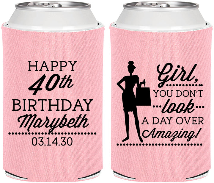 Personalized Birthday Can Coolers - 40th | 20223